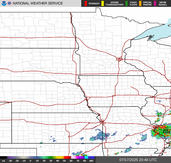 Weather radar map